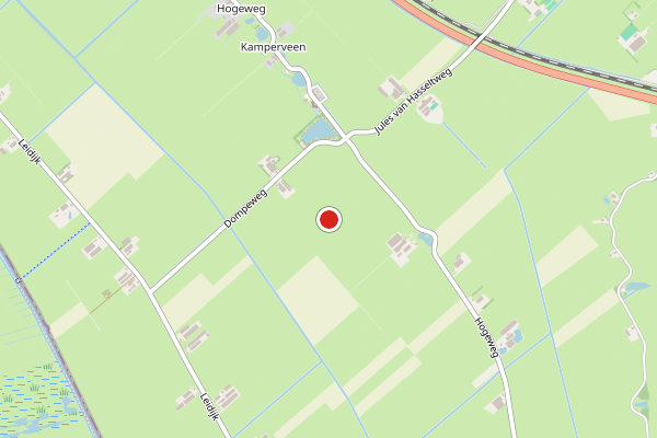 Brandweer-melding op Kamperveen op 30 mei, kaart-overzicht