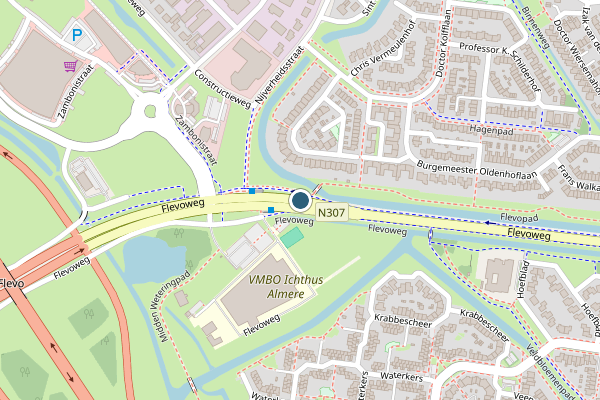Politie-melding op Flevoweg, Kampen op 26 mei, kaart-overzicht