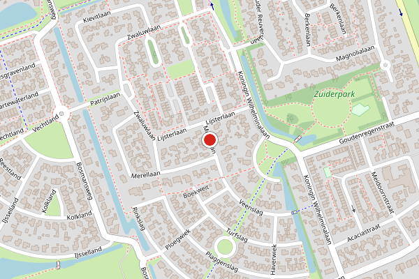 Brandweer-melding op Merellaan, Nieuwleusen op 18 mei, kaart-overzicht