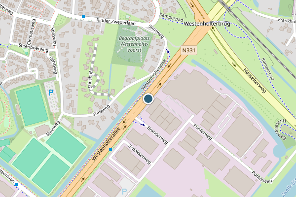 Politie-melding op Westenholterallee, Zwolle op 8 juni, kaart-overzicht