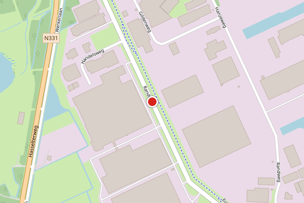 Brandweer-melding op Randweg, Hasselt op 8 juni, kaart-overzicht