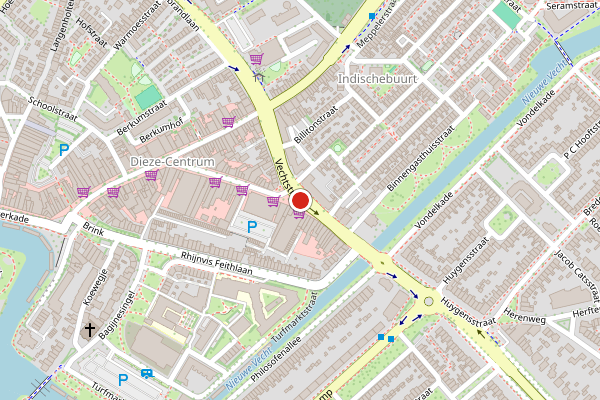 Brandweer-melding op Vechtstraat, Zwolle op 10 juni, kaart-overzicht