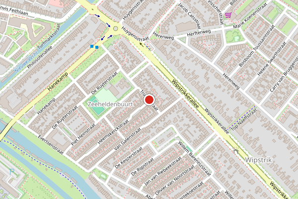 Brandweer-melding op Trompstraat, Zwolle op 11 juni, kaart-overzicht