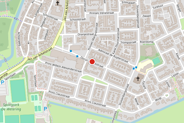 Brandweer-melding op Dorus Rijkersstraat, Genemuiden op 12 juni, kaart-overzicht