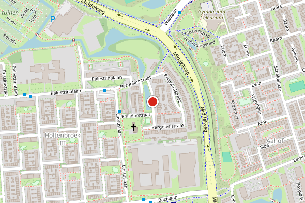 Brandweer-melding op Philidorstraat, Zwolle op 13 juni, kaart-overzicht