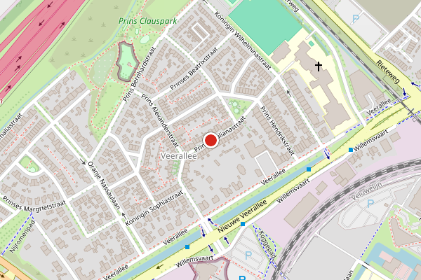 Brandweer-melding op Prinses Julianastraat, Zwolle op 14 juni, kaart-overzicht