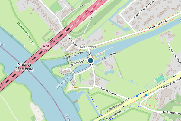 Politie-melding op Katerveerdijk, Zwolle op 14 juni, kaart-overzicht