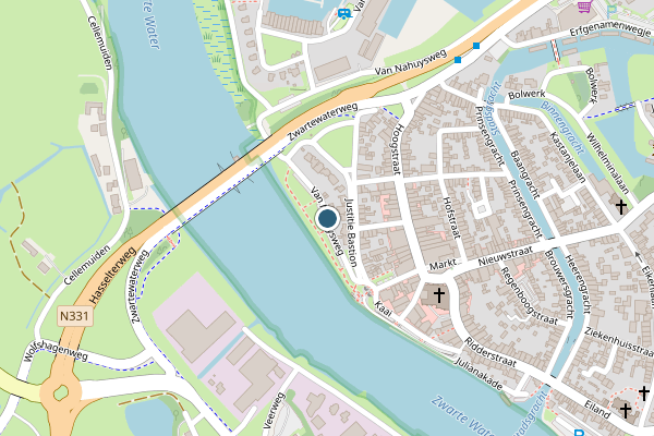 Politie-melding op van Nahuysweg, Hasselt op 16 juni, kaart-overzicht