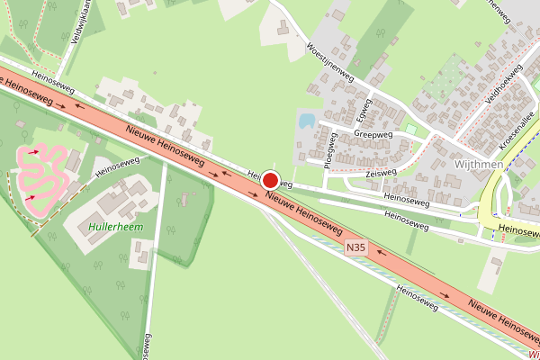 Brandweer-melding op Heinoseweg, Zwolle op 17 juni, kaart-overzicht