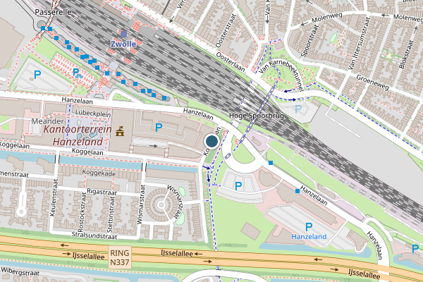 Politie-melding op Koggelaan, Zwolle op 18 juni, kaart-overzicht