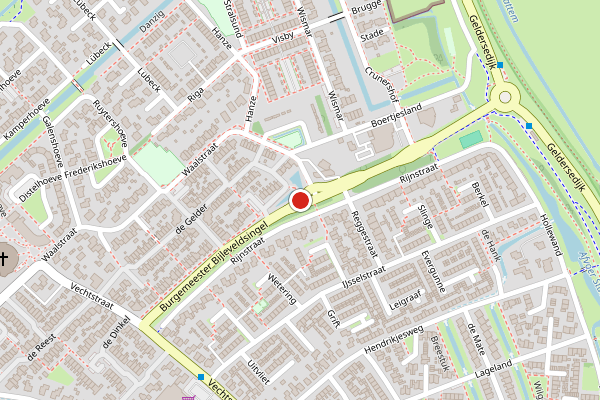 Brandweer-melding op Burg Bijleveldsingel, Hattem op 19 juni, kaart-overzicht