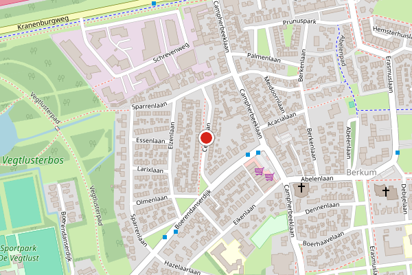 Brandweer-melding op Cederlaan, Zwolle op 20 juni, kaart-overzicht
