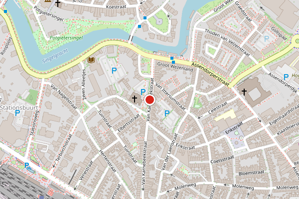 Brandweer-melding op Van Karnebeekstraat, Zwolle op 20 juni, kaart-overzicht