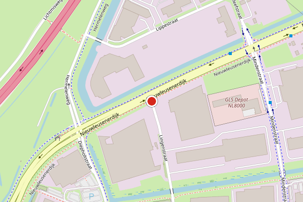 Brandweer-melding op Lingenstraat, Zwolle op 20 juni, kaart-overzicht