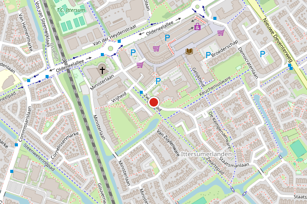 Brandweer-melding op Patriottenlaan, Zwolle op 19 juni, kaart-overzicht