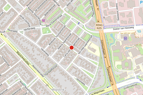 Brandweer-melding op Carry van Bruggenstraat, Zwolle op 19 juni, kaart-overzicht