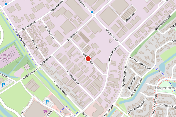 Brandweer-melding op Neringstraat, Kampen op 19 juni, kaart-overzicht