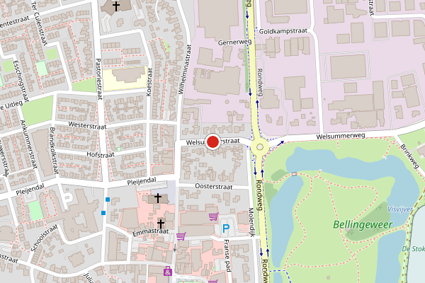 Brandweer-melding op Welsummerstraat, Dalfsen op 20 juni, kaart-overzicht