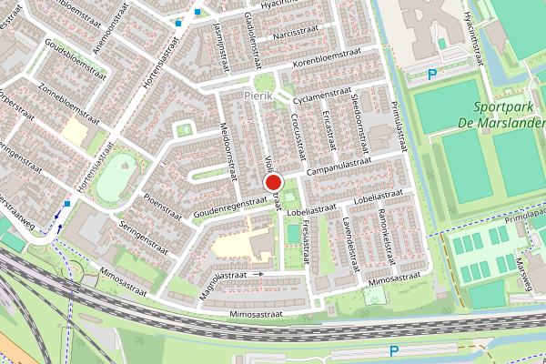 Brandweer-melding op Violierenstraat, Zwolle op 20 juni, kaart-overzicht