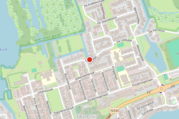 Brandweer-melding op De Zegge, Zwartsluis op 20 juni, kaart-overzicht