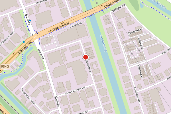 Brandweer-melding op Voltastraat, Zwolle op 21 juni, kaart-overzicht