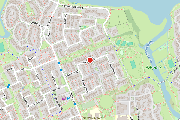 Brandweer-melding op Punterdiep, Zwolle op 22 juni, kaart-overzicht
