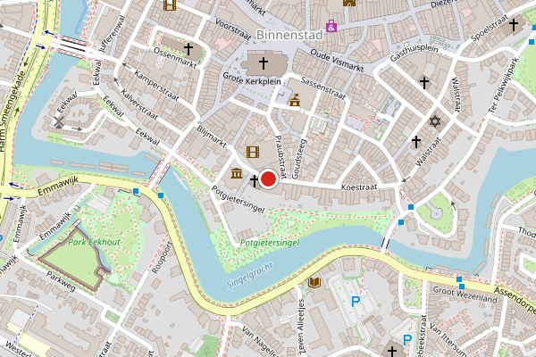 Brandweer-melding op Koestraat, Zwolle op 23 juni, kaart-overzicht