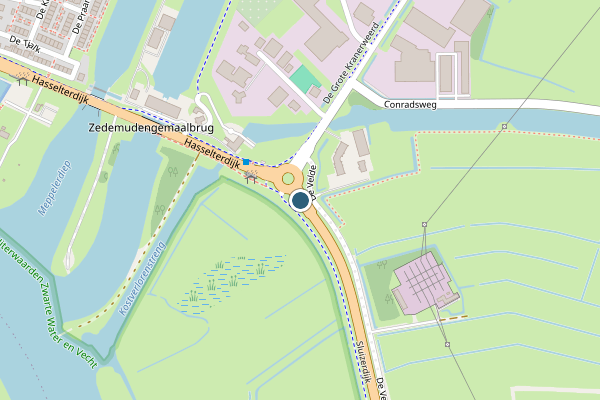 Politie-melding op Zwartsluis op 23 juni, kaart-overzicht