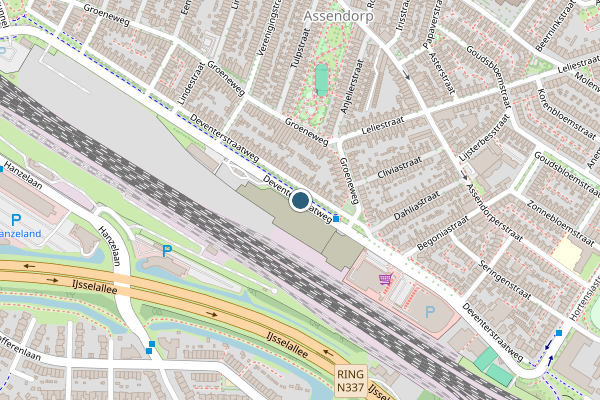 Politie-melding op Deventerstraatweg, Zwolle op 24 juni, kaart-overzicht