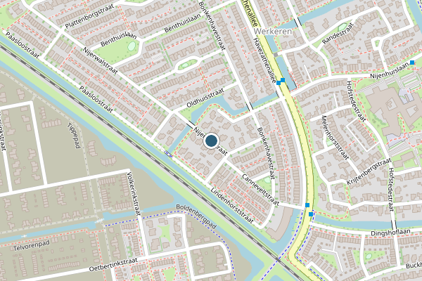 Politie-melding op Nijerwalstraat, Zwolle op 25 juni, kaart-overzicht