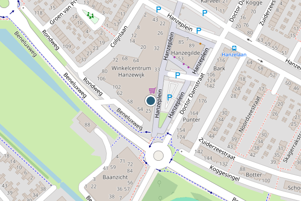 Politie-melding op Hanzeplein, Kampen op 26 juni, kaart-overzicht