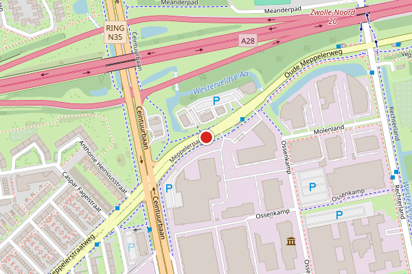 Brandweer-melding op Oude Meppelerweg, Zwolle op 26 juni, kaart-overzicht