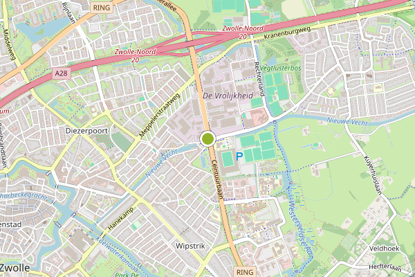 Ambulance-melding op Zwolle op 26 juni, kaart-overzicht