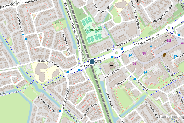 Politie-melding op Oldeneelallee, Zwolle op 26 juni, kaart-overzicht